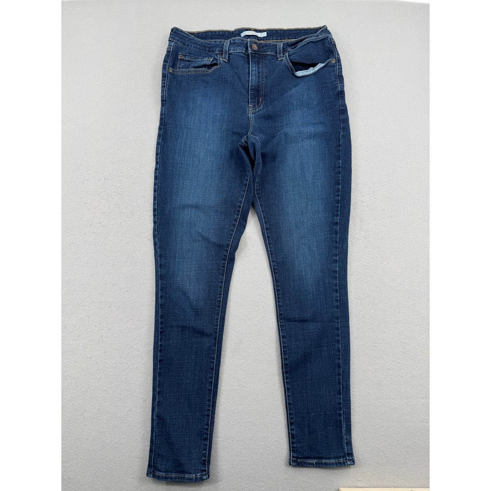 Levis 721‎ High Rise Skinny Jeans Womens 32 (32x28) Dark Wash Blue Denim